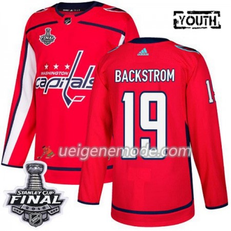 Kinder Eishockey Washington Capitals Trikot Nicklas Backstrom 19 2018 Stanley Cup Final Patch Adidas Rot Authentic